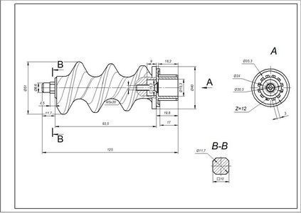 Шнек для м&aposясорубки Zelmer \ Bosch 12024514 NR8 86.3140 12024514 фото