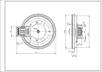 Конфорка 346971000002 для електроплити Nord D=180mm 1500W 346971000002-1 фото