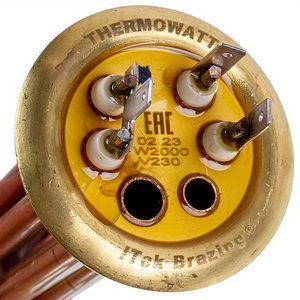 Тен &apos&aposблискавка&apos&apos для бойлера 3401336 Thermowatt 2000W (мідний), фланець 64mm L=335mm (під анод M4) 3401336-4 фото